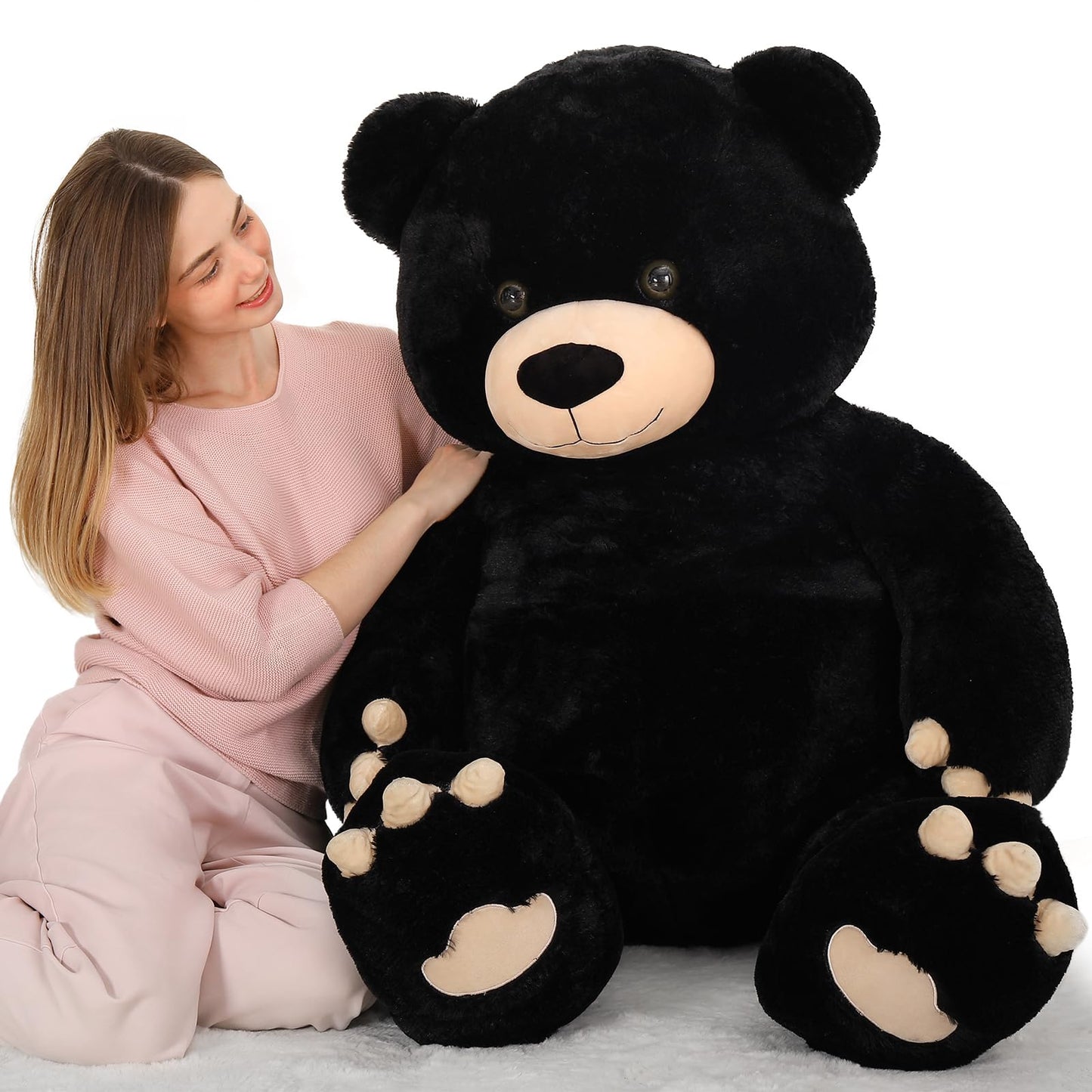 Toys Studio 47 Inch Big Teddy Bear Giant Stuffed Animal for Girls, 4 Feet Large Teddy Bear Baby Shower Party Decorations Kids Women Girlfriend Christmas Valentines Gifts, Light Brown