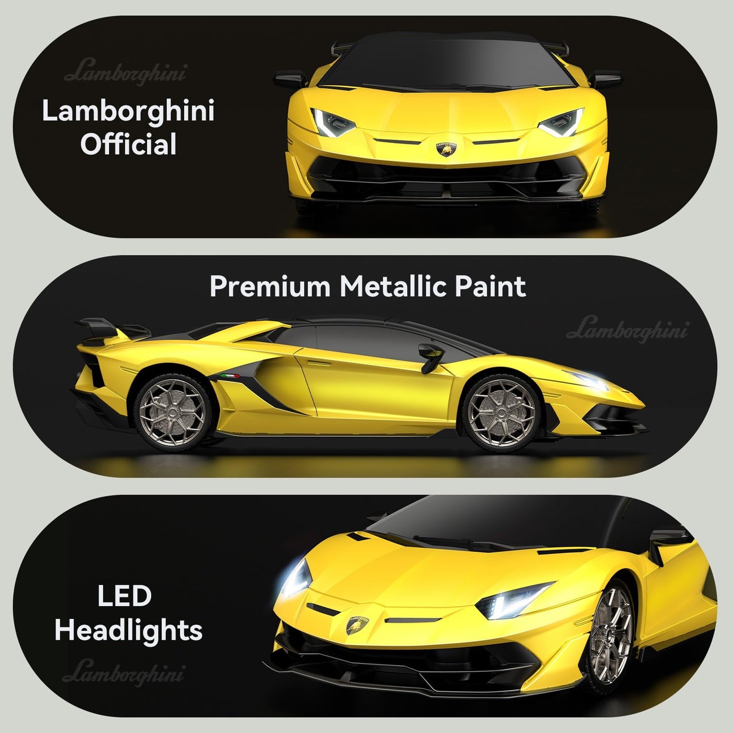 AEROQUEST 1:24 Lamborghini Remote Control Car （Green） | Officially Licensed,Birthday Gift,Toys for ages 3-8,Aventador SVJ Mode,Electric Sport Racing,Hobby RC Cars