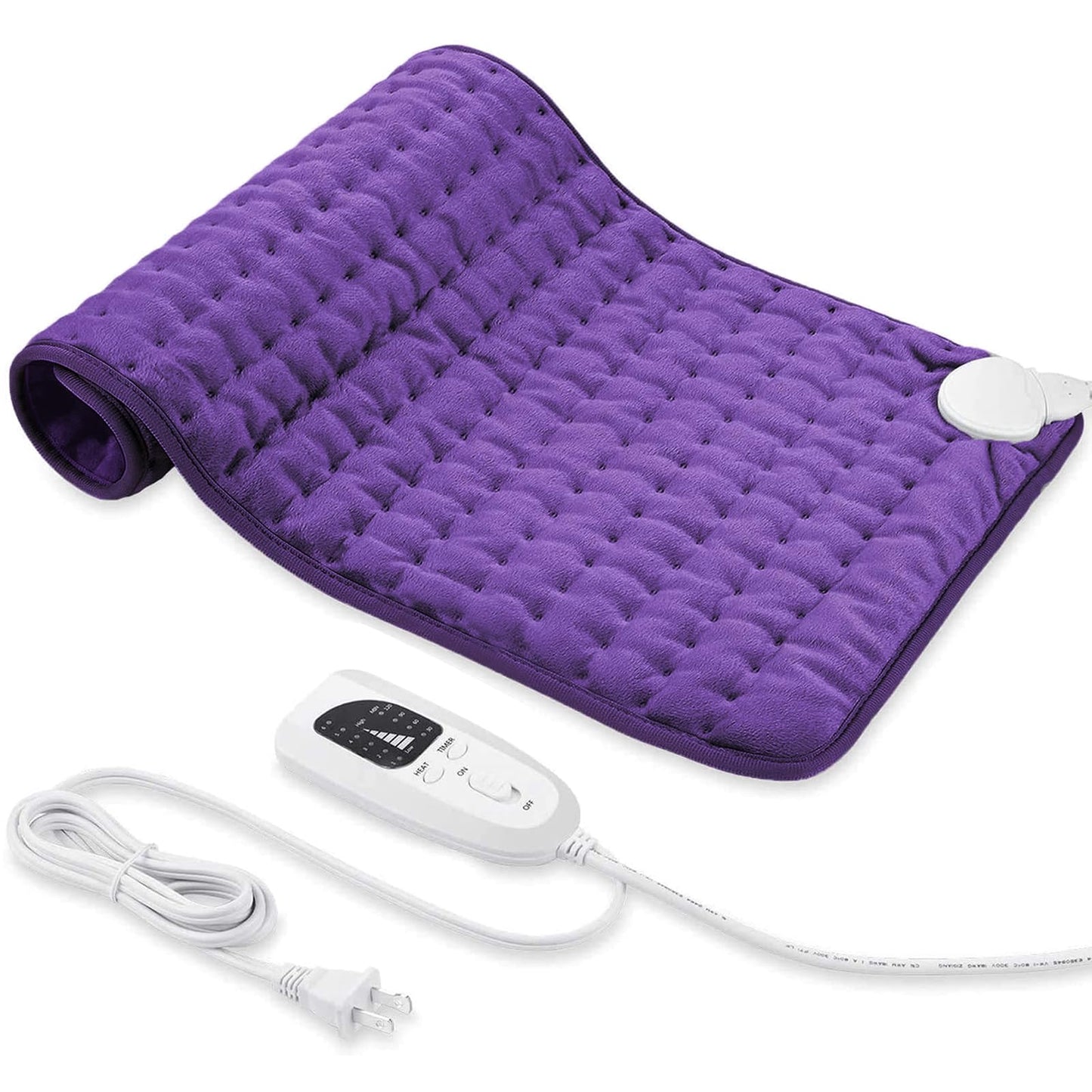 Electric Heating pad with 6 Heat Settings, Auto Shut Off, Dry Electric Heating for Back Neck Knee Arms Legs Shoulder Heat Pads for Christmas Birthday Father Mother's Day (24"X12", Gray Green)
