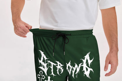 QJQ Men's 2 in 1 Goth Graphic Drawstring Elastic Waist Shorts Summer Casual Workout Athletic Gym Track Shorts
