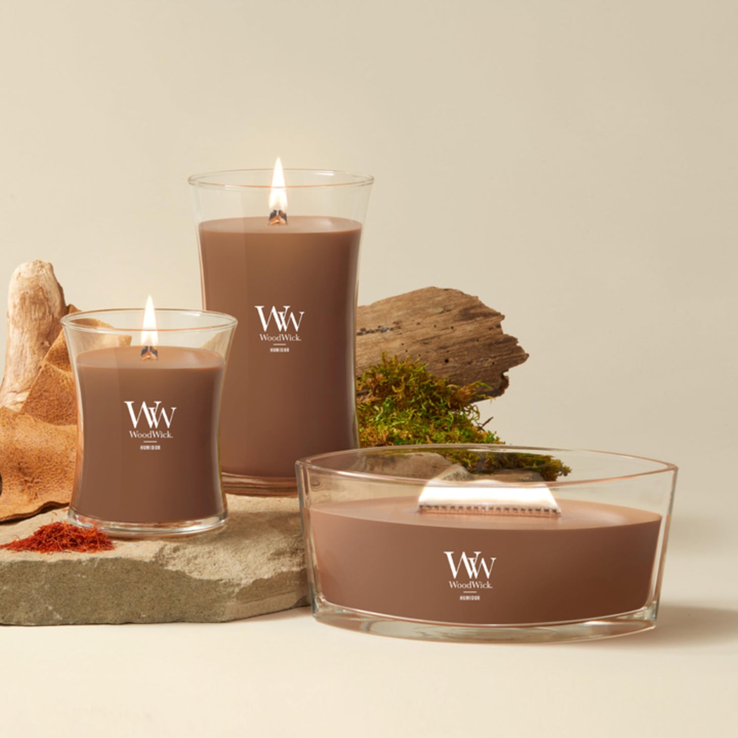 WoodWick Large Hourglass Fireside Candle, Premium Soy Blend Wax, Crackles as it burns, Perfect for Gifting, 21oz