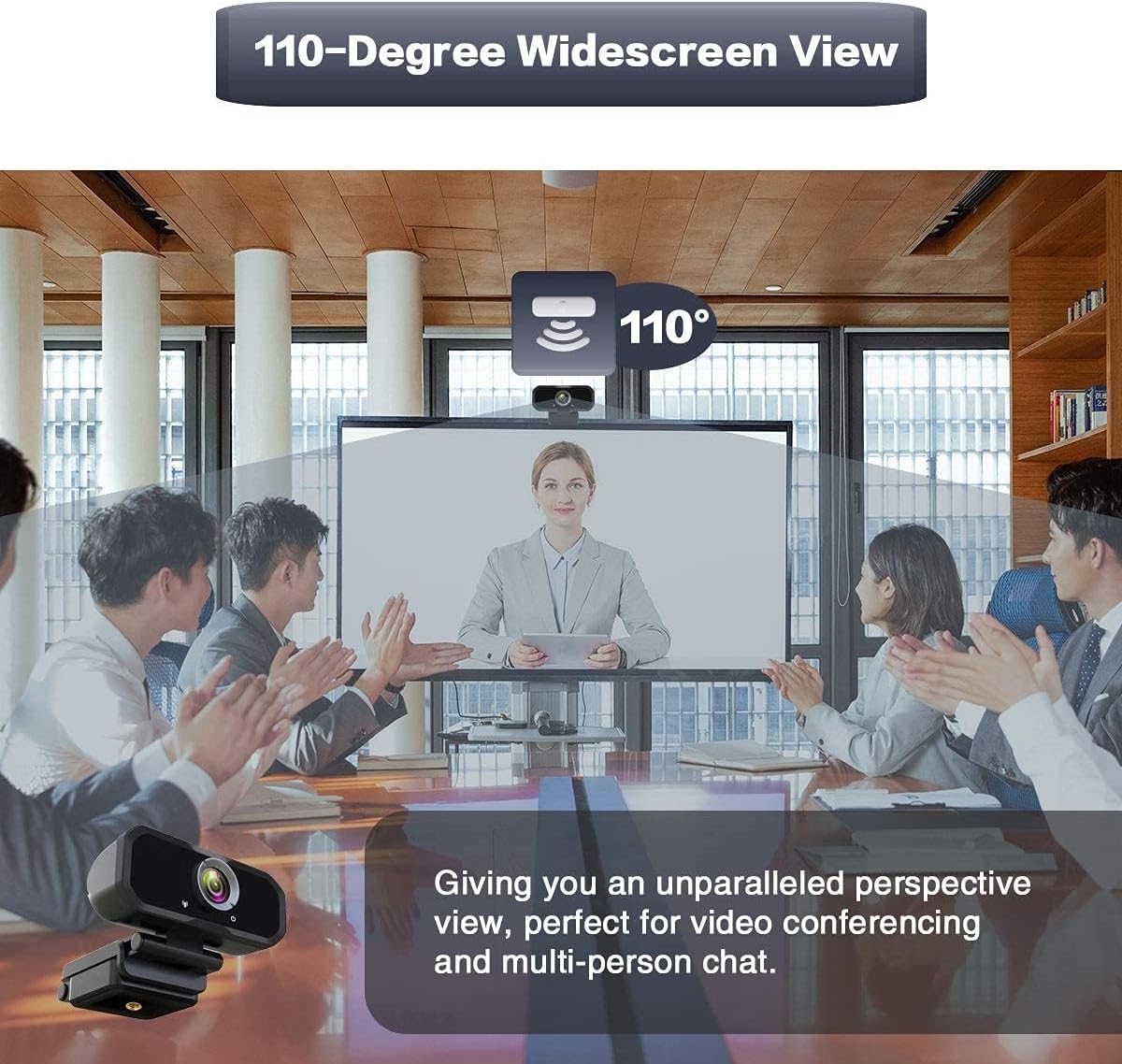 W4 2K Autofocus Webcam with Dual Mics & LED Light, 1080P 60fps/2K 50fps, USB Streaming Camera for PC, Laptop, Switch 2, Desktop - Plug and Play
