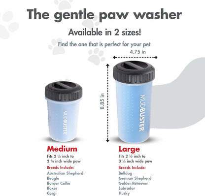 Dexas MudBuster Portable Dog Paw Cleaner - Premium Quality, Blue, Small Size for Pet Supplies and Accessories