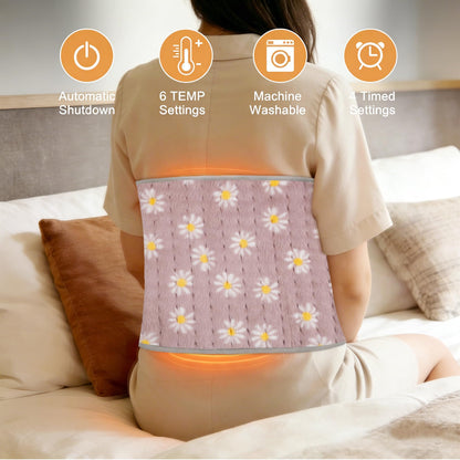 Electric Heating pad with 6 Heat Settings, Auto Shut Off, Dry Electric Heating for Back Neck Knee Arms Legs Shoulder Heat Pads for Christmas Birthday Father Mother's Day (24"X12", Gray Green)