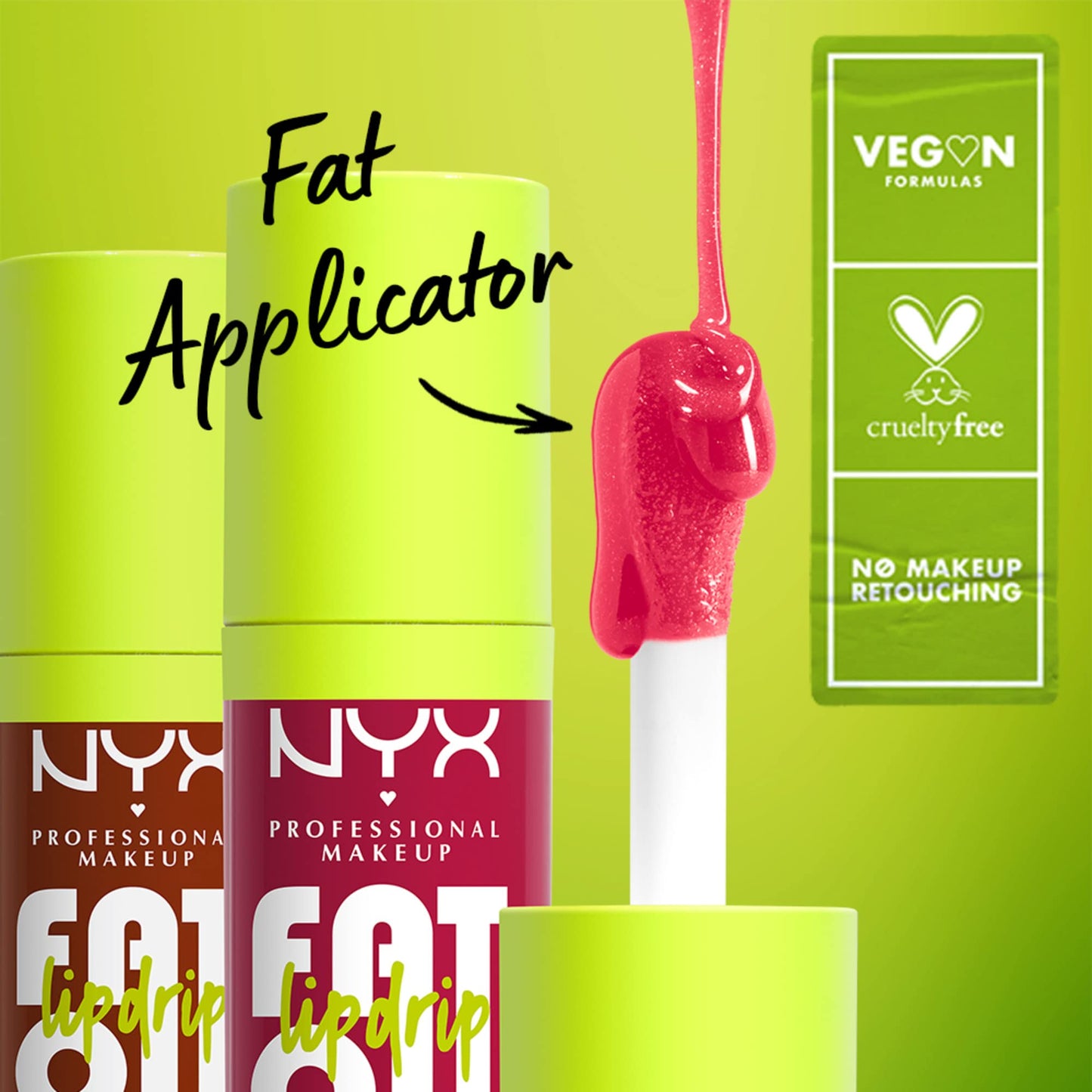 NYX PROFESSIONAL MAKEUP Fat Oil Lip Drip, Moisturizing Lip Oil Gloss, Vegan Tinted Formula, Up to 12 HR Hydration - Supermodel (Shimmering Magenta)