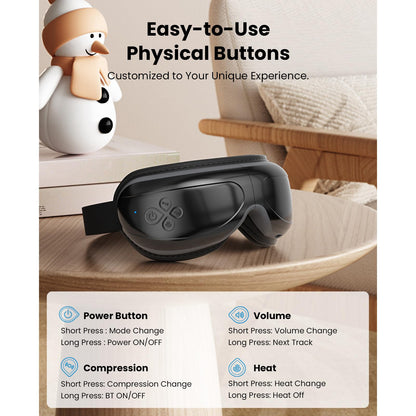 BOB AND BRAD Eye Massager with Heat FSA Eligible HSA, Birthday Gifts for Women Men Mom EyeOasis 2 Heated Eye Mask for Migraines with Music, Smart Migraine Massager for Dry Eyes Relief & Improve Sleep
