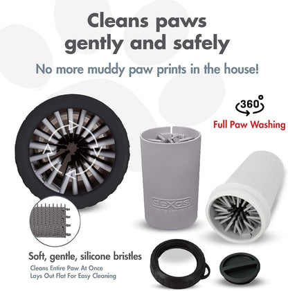 Dexas MudBuster Portable Dog Paw Cleaner - Premium Quality, Blue, Small Size for Pet Supplies and Accessories