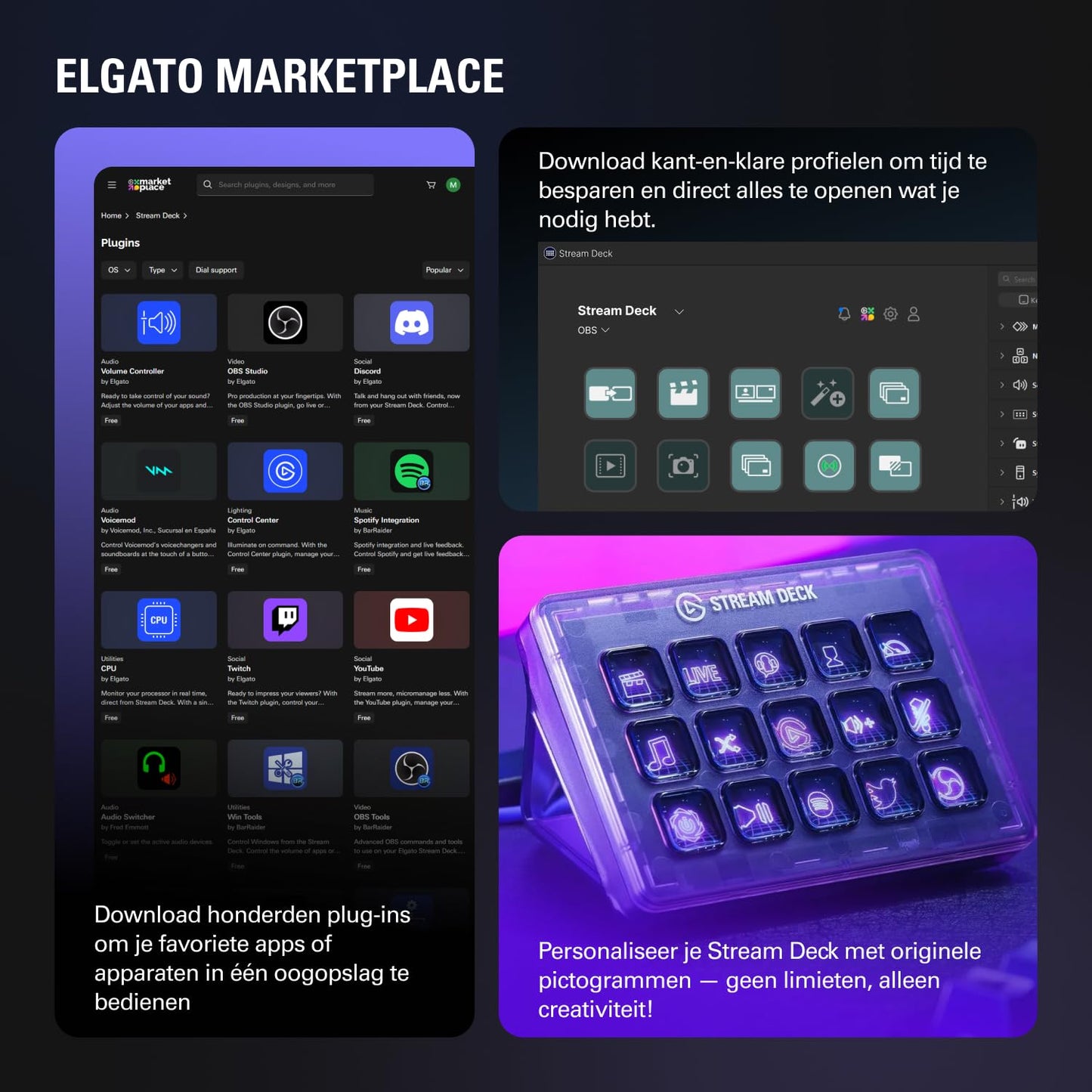 Elgato Stream Deck MK.2 Studio Controller, 15 Macro Keys | Trigger actions in OBS, Twitch, YouTube and more, Visual feedback, Hundreds of plugins, Works with Mac and PC