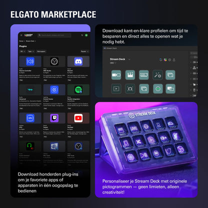 Elgato Stream Deck MK.2 Studio Controller, 15 Macro Keys | Trigger actions in OBS, Twitch, YouTube and more, Visual feedback, Hundreds of plugins, Works with Mac and PC