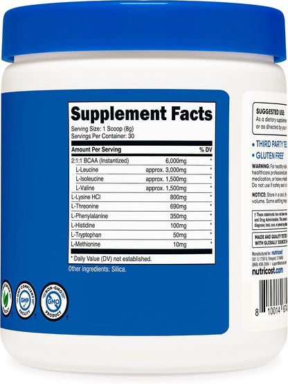 Nutricost EAA Powder 30 Servings (Fruit Punch) - Essential Amino Acids - Non-GMO, Gluten Free, Vegetarian Friendly (Pack of 2)