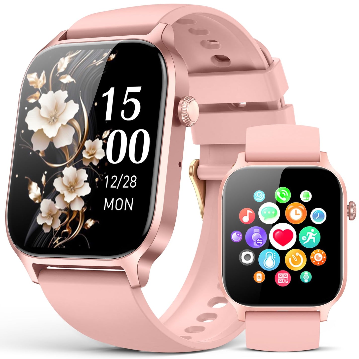 Smart Watches for Women Men, Fitness Tracker Watch with 110 Sports Modes, Step Counter/Sleep Monitor/Pedometer, IP68 Waterproof, Bluetooth Call & Music Control Smartwatch for iPhone/Android,Starlight