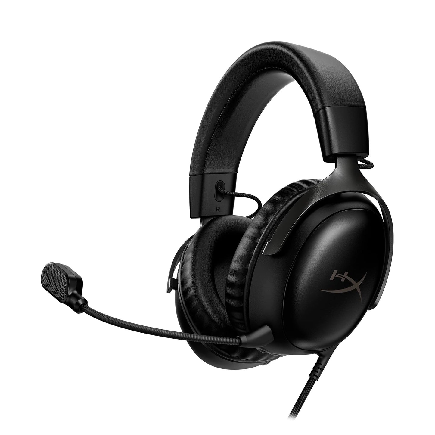 HyperX Cloud III – Wired Gaming Headset, PC, PS5, Xbox Series X|S, Angled 53mm Drivers, Spatial Audio, Memory Foam, Durable Frame, Ultra-Clear 10mm Mic, USB-C, USB-A, 3.5mm – Black/Red
