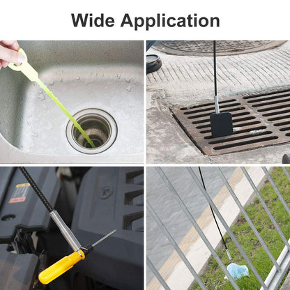 DR.PEN Flexible Grabber Claw Pick Up Reacher Tool (Drain Clog Remove Tool), With 4 Claws Bendable Hose Pickup Reaching Assist Tool for Litter Pick, Home and Kitchen Sink, Drains, Toilet (63 inch)