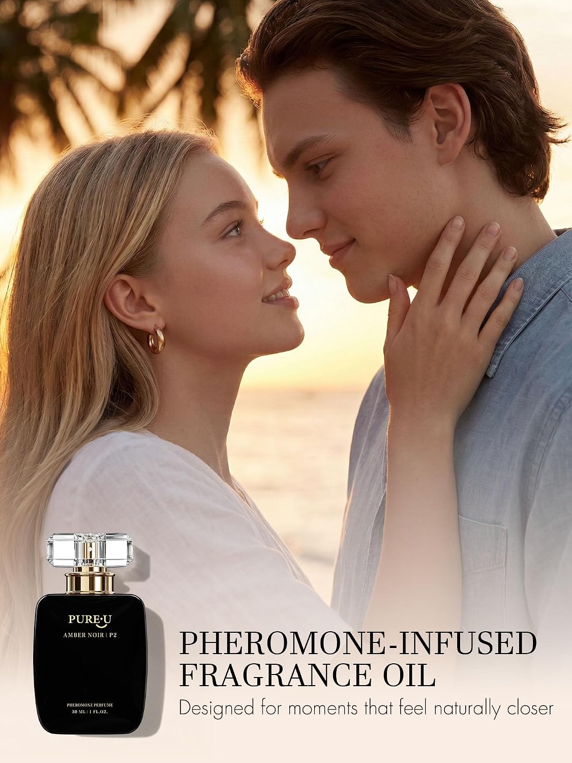 Pheromone Perfume for Women - Long Lasting Saffron Amber & Cedarwood Sophisticated Scent, Luxury Concentrated Extrait de Parfum Spray Oil, Portable Size Signature Scent, 1 fl oz (30ML