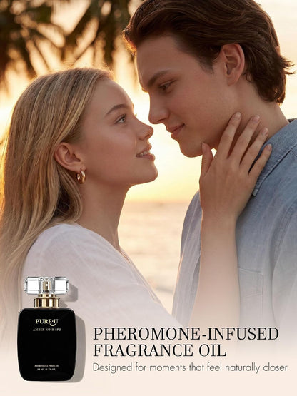 Pheromone Perfume for Women - Long Lasting Saffron Amber & Cedarwood Sophisticated Scent, Luxury Concentrated Extrait de Parfum Spray Oil, Portable Size Signature Scent, 1 fl oz (30ML