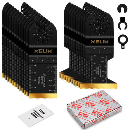 KELIN 6PCS Oscillating Multi Tool Hook Knife Blades, Multitool Saw Blades for Soft Materials Like Roofing Shingles, Carpet, Cardboard & PVC Flooring, Universal Interface