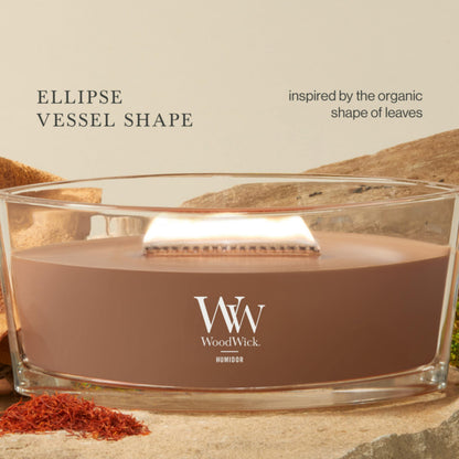 WoodWick Large Hourglass Fireside Candle, Premium Soy Blend Wax, Crackles as it burns, Perfect for Gifting, 21oz