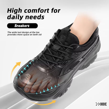 Women's Road Running Shoes Non Slip Ladies Walking Fashion Athletic Chunky Sneakers Work Gym Comfort Lightweight Mesh Soft Sole