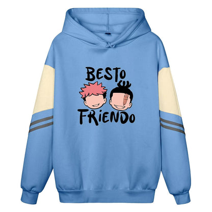 ACEFAST INC Itadori Yuji Best Friend Anime Hoodies Unisex Harajuku Graphic Hoodies Jjk Merch Anime Pullover Sweatshirt