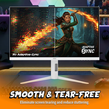 AOC 27 Inch QHD Gaming Monitor 240Hz 0.3ms, Overclock 260Hz, IPS, 2560x1440, G-Sync Compatible, HDR Ready, DisplayPort 1.4 HDMI 2.0, VESA Mount, 3-Year Zero-Bright-Dot, Q27G41ZE