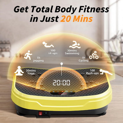 Vibration Plate Exercise Machine for Lymphatic Drainage, Full Body Shake Platform Board for Home Fitness, Fat Burning, 5 Program Modes and 99 Speed Levels