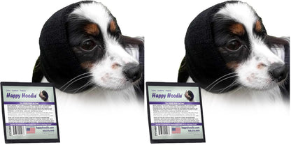 Happy Hoodie The Original Dog & Cat Calming Band - American Brand - Anxiety Relief/Noise Protection - Grooming - Thunder - Fireworks (Large, Black) - Since 2008