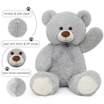 Toys Studio 47 Inch Big Teddy Bear Giant Stuffed Animal for Girls, 4 Feet Large Teddy Bear Baby Shower Party Decorations Kids Women Girlfriend Christmas Valentines Gifts, Light Brown