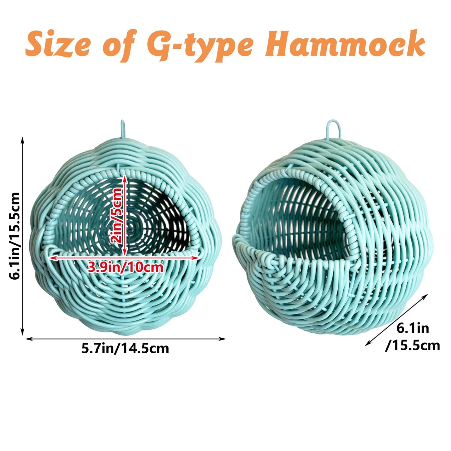 BNOSDM Rattan Bird Nest Parrot Nesting House Parakeet Nesting Soft Lovebird Warm Bed Sleeping for Parrots Bird Cage Accessories for Cockatiels Budgerigars Finches Canaries (Single-Hole Style)