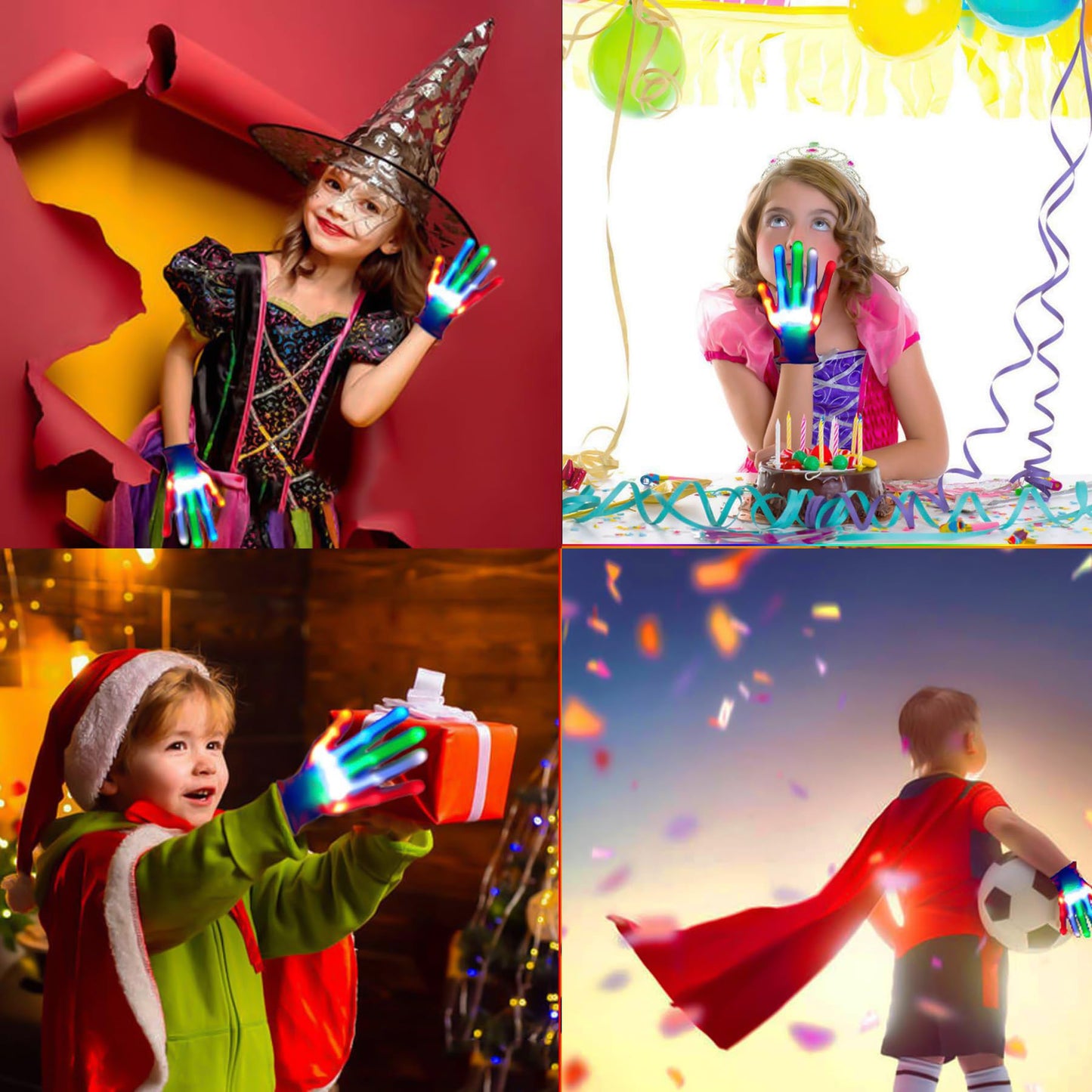 Toys for Ages 8-13 LED Gloves Toys for Boys Age 8-10 Light Up Gloves, Light Up for Kids Birthday Easter Gift Cool Fun Toys for 8-13 Year Old