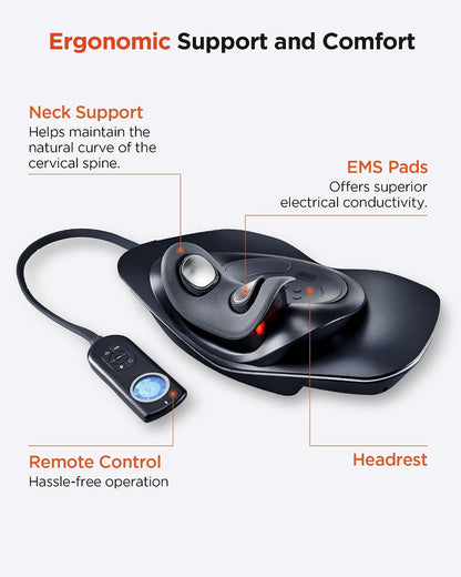 MYTREX Medi Neck Multi-Functional Cervical Traction Device, Electric Stretcher with Dynamic Stretching, 3 Modes Electrotherapy & Hyperthermia to Relieve Cervical Pain, Easy to Use