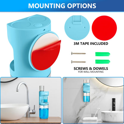 ZOFGENOW Automatic Mouthwash Dispenser for Bathroom,Bathroom Accessories 19.4 Fl Oz Dispensers with Magnetic Cups,Wall Mounted Dispenser,Suitable for All Age Groups,White