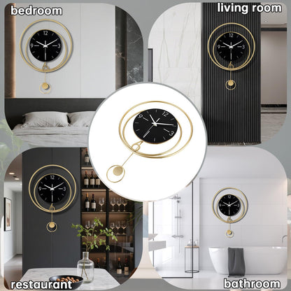 Dankeit Decorative Wall Clock,Silent Non-Ticking Quality Quartz Movement Battery Operated,Large Wall Clocks for Living Room Kitchen Home Bathroom Bedroom Wall Decor,16x16inch,White