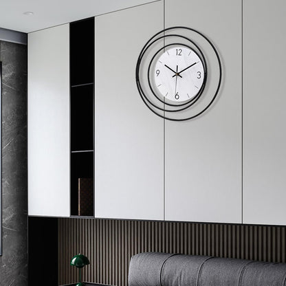 Dankeit Decorative Wall Clock,Silent Non-Ticking Quality Quartz Movement Battery Operated,Large Wall Clocks for Living Room Kitchen Home Bathroom Bedroom Wall Decor,16x16inch,White