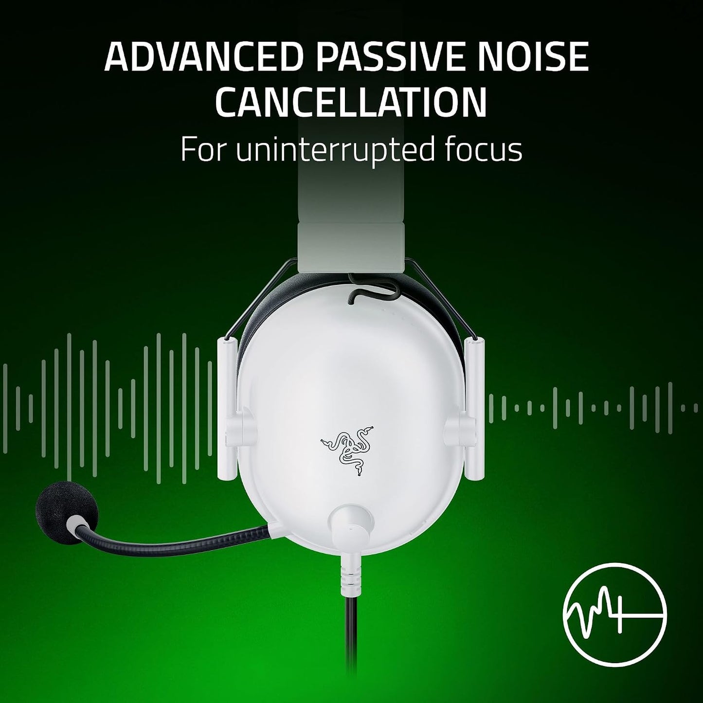 Razer BlackShark V2 X Gaming Headset: 7.1 Surround Sound - 50mm Drivers - Memory Foam Cushion - For PC, PS4, PS5, Switch - 3.5mm Audio Jack - Black