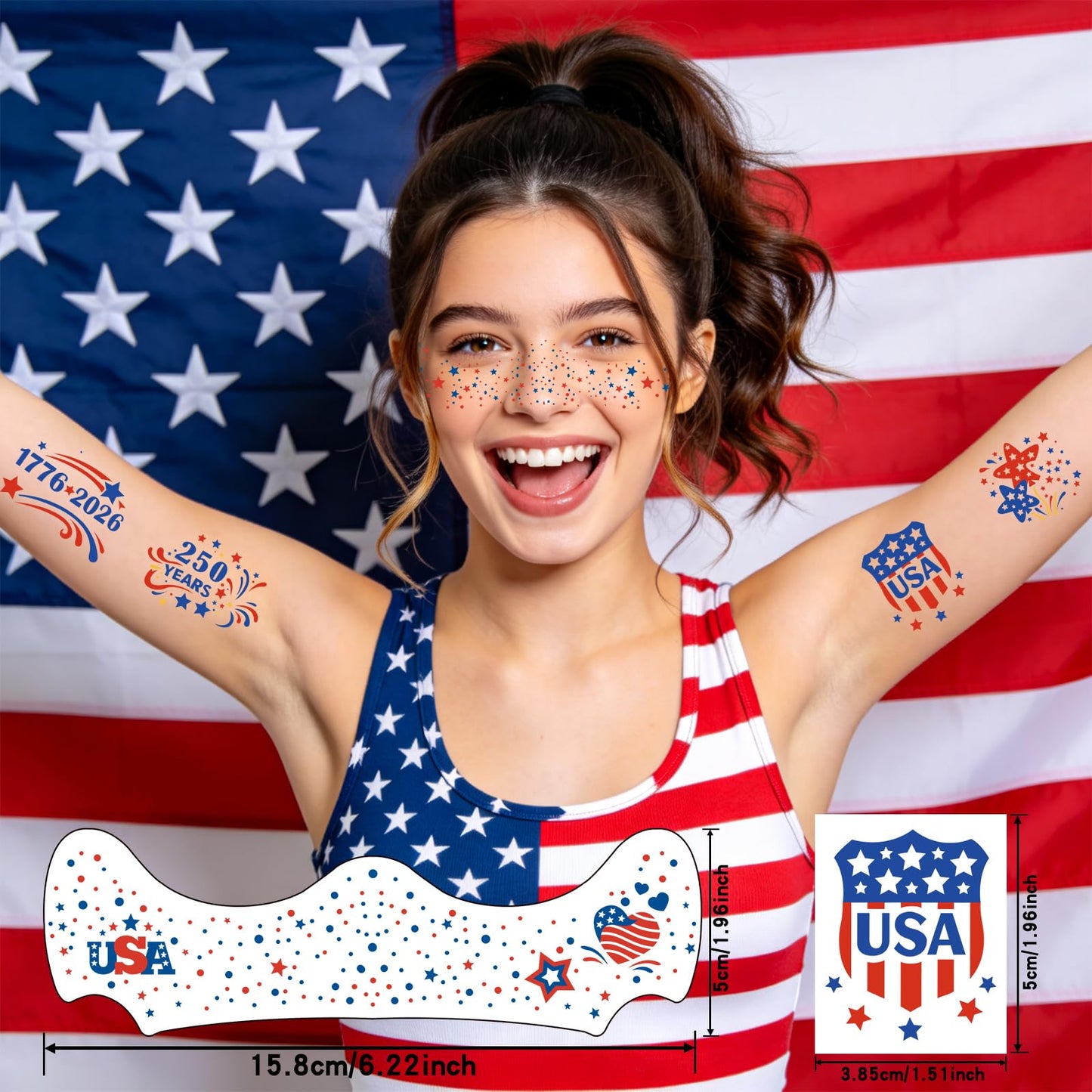 Yazhiji 36 Sheets Temporary Tattoos Stickers, 12 Sheets Fake Body Arm Chest Shoulder Tattoos for Men or Women with 24 PCS Tiny Black Tattoos