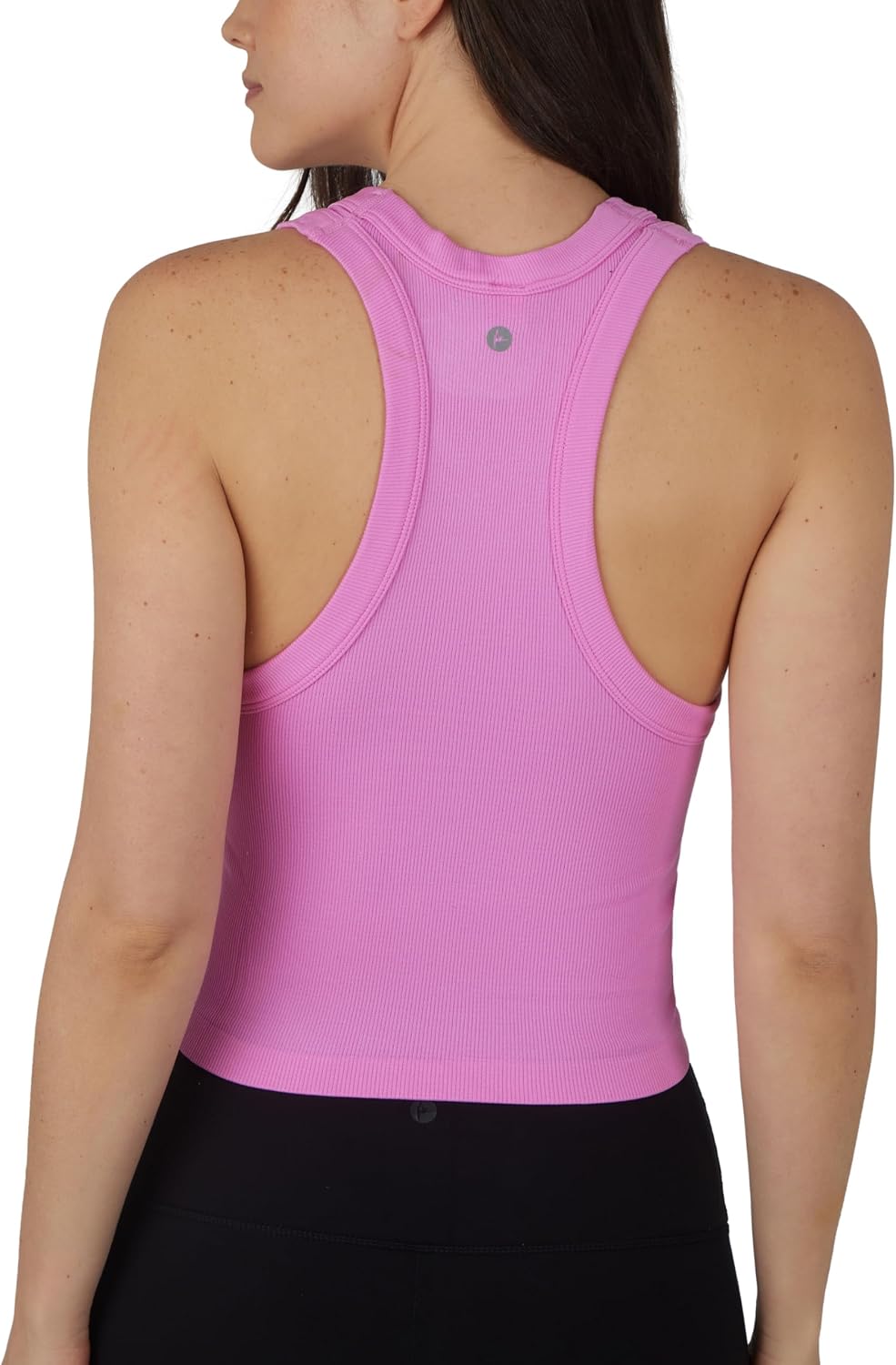 90 Degree By Reflex Womens Seamless Tank Ribbed Fitted Racerback Waist-Length Top 3 Pack