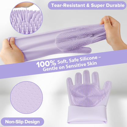 6PCS Grooming & Bath Supplies for Dogs, Cats | Dog Washing Gloves | Dog Bath Brush | Dog Shower Brush | Pet Grooming Gloves | Dog Grooming kit | Pet Supplies for Showerhead & Sprayer (Navy Blue)