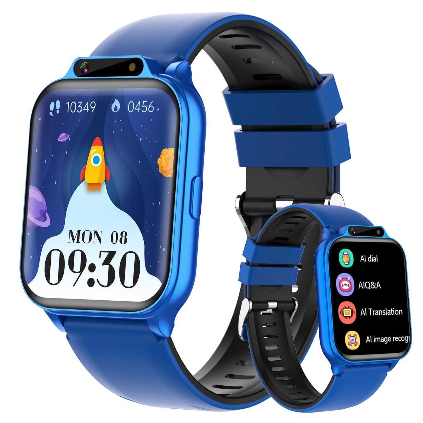 Smart Watch for Kids, 1.85" Fitness Tracker with Heart Rate, Sleep Monitor, IP68 Waterproof Smartwatches with Video Music, Pedometer, Game, NO APP/Phone, Gift for Boys Girls. (Classic, Black)