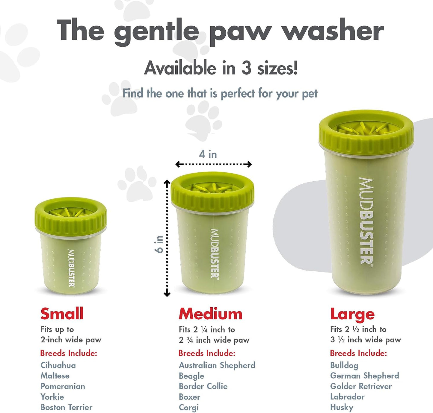 Dexas MudBuster Portable Dog Paw Cleaner - Premium Quality, Blue, Small Size for Pet Supplies and Accessories