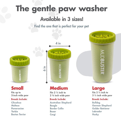 Dexas MudBuster Portable Dog Paw Cleaner - Premium Quality, Blue, Small Size for Pet Supplies and Accessories
