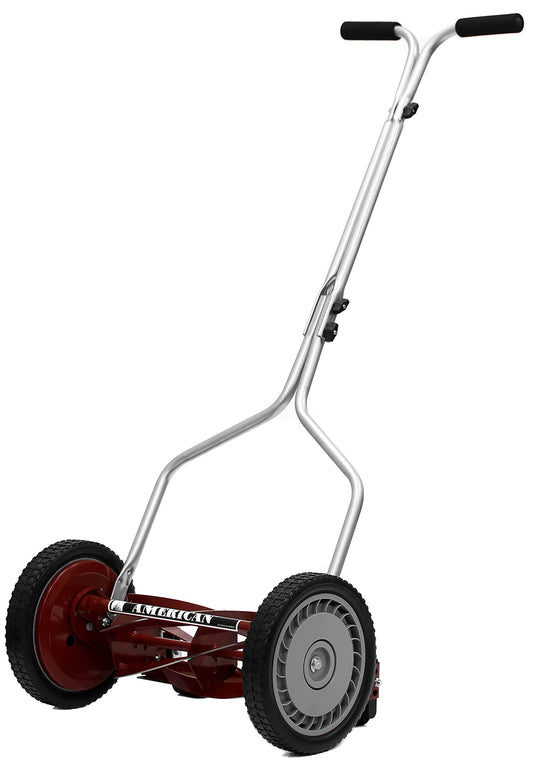 American Lawn Mower 1204-14 14-Inch 4-Blade Push Reel Lawn Mower, Red