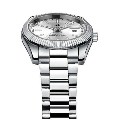 LN LENQIN Mens Watches Waterproof Stainless Steel Watch for Men Analog Quartz Fashion Business Designer Wristwatch