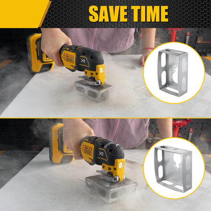 Square Slot Cutter Compatible for Dewalt 20V & Milwukee M18 Oscillating Multi-Tool to Cut-in Single Gang Wall Gang Electrical Boxes,Outlet Cutter for Drywall,Efficient Cutting Tool,1 Pcs square-shaped