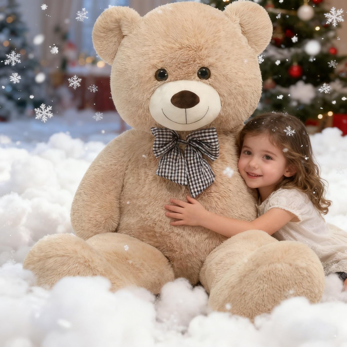Toys Studio 47 Inch Big Teddy Bear Giant Stuffed Animal for Girls, 4 Feet Large Teddy Bear Baby Shower Party Decorations Kids Women Girlfriend Christmas Valentines Gifts, Light Brown