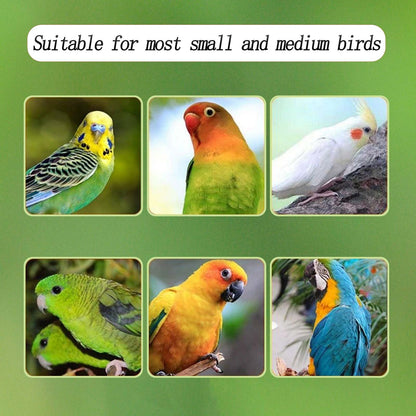 No Mess Bird Feeder for Cage, Automatic Acrylic Bird Feeder Seed Catcher Tray Cage with Stainless Steel Hooks for Small Parrots Canary Parakeet Budgerigar Crested Cockatiel Lovebird (Small)
