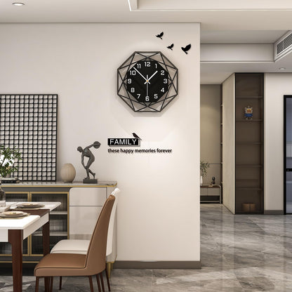 Modern Wall Clocks for Living Room Decor 12in Black Wall Clock Silent Non-Ticking Quartz Battery Operated for Office Kitchen Bedroom Bathroom Minimalist Small Clock Decoration Easy to Read