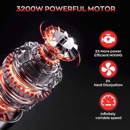 IMAYCC Handheld Cement Mixer, Portable Concrete Mixer,110V 6 Speed Mixing Drill, 2100W Drill Mixer for mud,Motar,Paint, Grout, Plaster,Thinset etc.