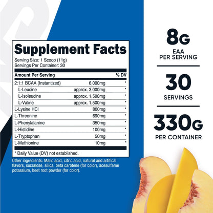 Nutricost EAA Powder 30 Servings (Fruit Punch) - Essential Amino Acids - Non-GMO, Gluten Free, Vegetarian Friendly (Pack of 2)