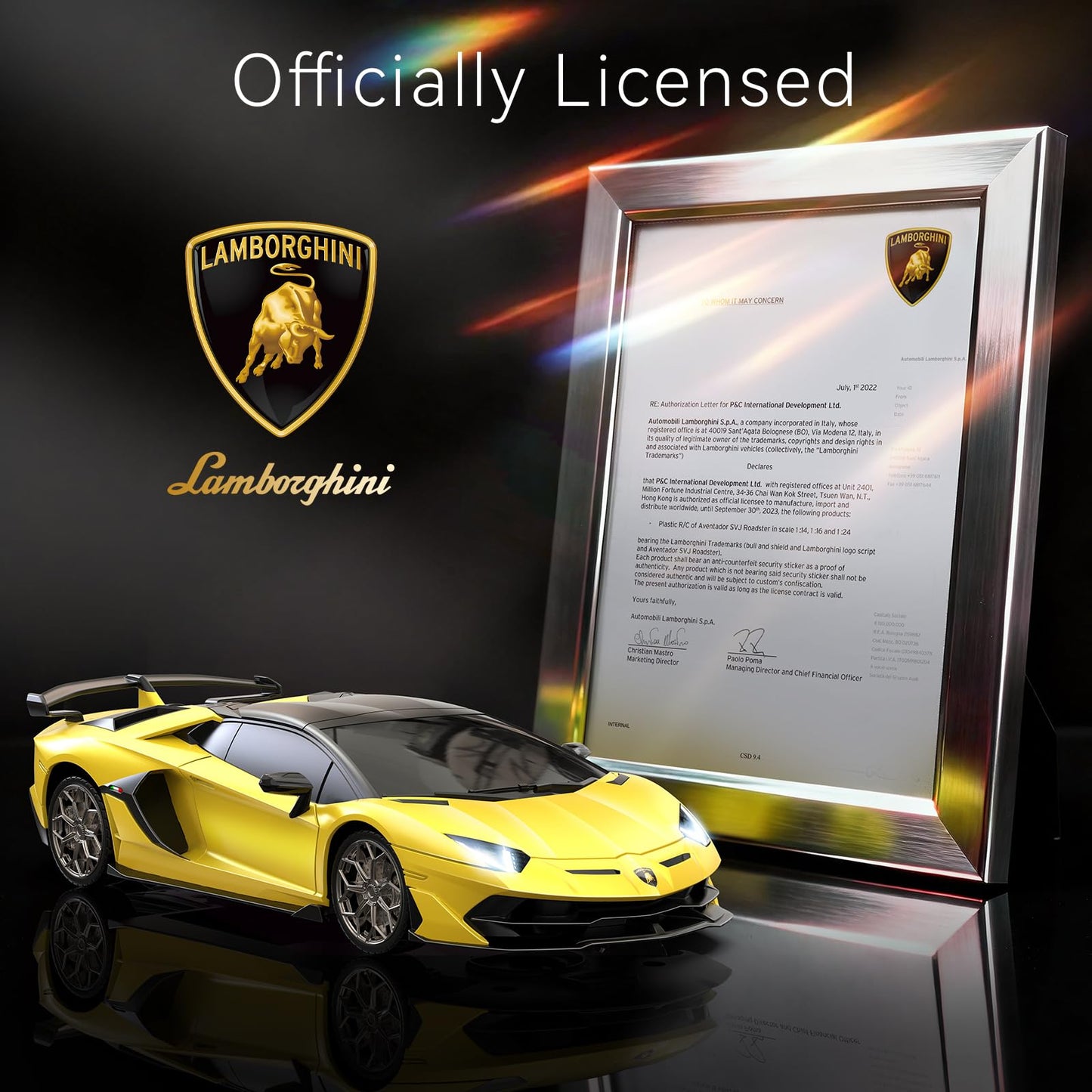 AEROQUEST 1:24 Lamborghini Remote Control Car （Green） | Officially Licensed,Birthday Gift,Toys for ages 3-8,Aventador SVJ Mode,Electric Sport Racing,Hobby RC Cars