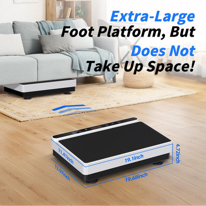 Vibration Plate Exercise Machine for Lymphatic Drainage, Full Body Shake Platform Board for Home Fitness, Fat Burning, 5 Program Modes and 99 Speed Levels